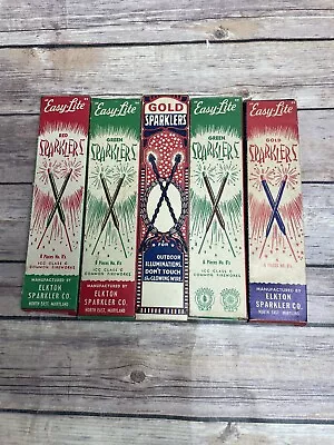 5- Boxes Vintage Easy Lite Sparklers Boxes Only • $49.99