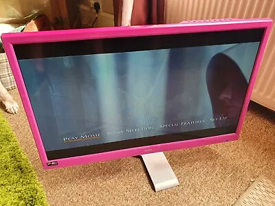 ALBA 24 Inch Pink TV DVD In Working Order Tv ONLY • £20