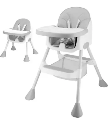 Adjustable 2-In-1 Baby Highchair Infant High Feeding Seat Toddler Table Chair UK • £39.99