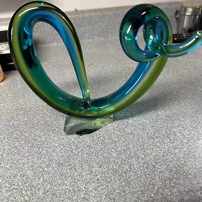 Murano Glass Swirl Sculpture  • $35