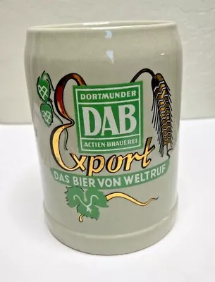 VTG German Beer Mug/Stein  DORTMUNDER DAB ACTIEN BRAUEREI DAS BIER VON WELTRUF • $16.24