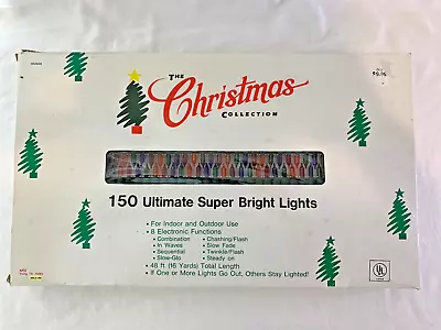 NIB VTG Christmas Indoor/Outdoor 150 Super Bright Multicolor 8 Function Lights • $35