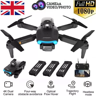 Mini Drone 8K HD Dual Camera Obstacle Avoidance Aerial Photography Foldable Toy • £29.99
