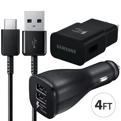 OEM Samsung Galaxy S21 S20 S10 Note20 Fast Charging USB Wall Charger Car Adapter • $7.99