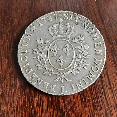 Louis XVI - 1787 Silver Ecu - Bayonne (L) Mint • £185