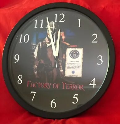 Guinness World Records Factory Of Terror Zombie Horror House Wall Clock RARE HTF • $59.99