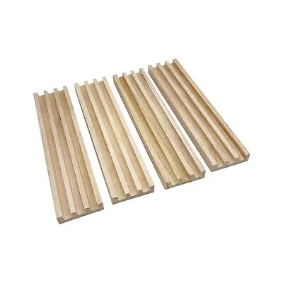 Domino Racks For Mexican Train Dominoes - Wooden Domino Holders Set Of 4 • $13.66