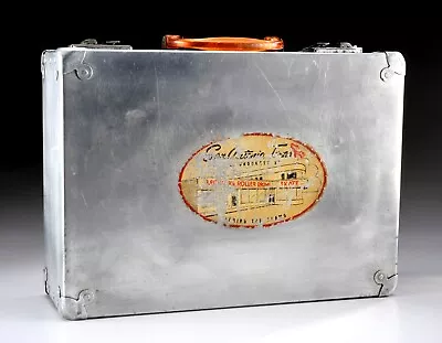 Vintage 1950s Aluminum Roller Rink Roller Skate Carrying Case Latched Carry Box • $139.95