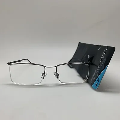 D98 FOSTER GRANT  MAGNIVISION Reading Readers Glasses  2.00 FGMR1901 GUN GRAY • $9.95