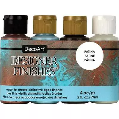 £9.99 • Buy DecoArt Designer Finishes Paint Pack 4pcs - Patina