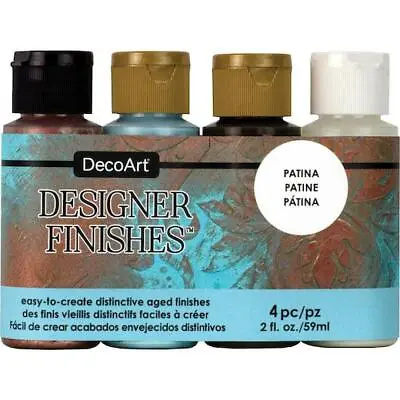 £11.99 • Buy DecoArt Designer Finishes Paint Pack 4pcs - Patina