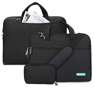 $31.34 • Buy Laptop Bag Waterproof Zipper Multi Pocket Messenger Bag Fr Macbook Air/Pro M1/M2