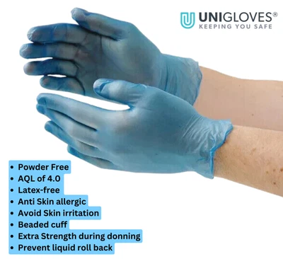 £5.99 • Buy Disposable ® Vinyl Gloves Powder Latex Free Work Strong Tattoo Food BOX 100 ®