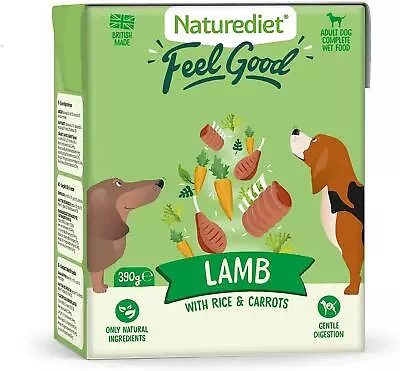 Naturediet - Feel Good Wet Dog Food With Lamb 390g (Pack Of 18) • £25.49