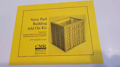 Custom Model Railroads CMR N Scale St Paul Bldg Add On Laser Cut Acrylic Kit New • $40