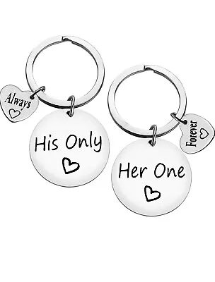 Connected Hearts Matching Couple Keyring Set Valentine’s Day Gifts Couples Gift • £7.19