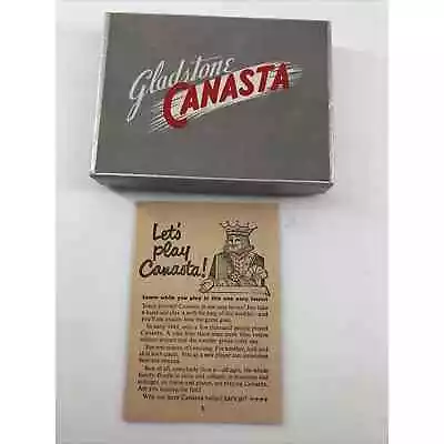 Sealed 1950s Canasta Playing Cards Deck W/Stamps W/Original Box And Instructions • $12.50