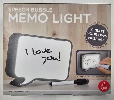 Thumbs Up Speech Bubble Memo Light Message Board Magnetic Dry-Erase Note • $7.75