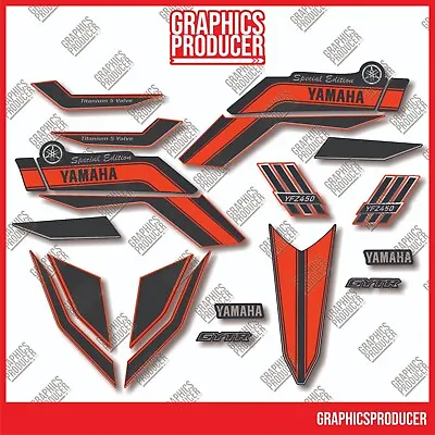 Yamaha Yfz450 Yfz 450R Redesign Decals 2008 Orange  Model Graphics Stickers • $150