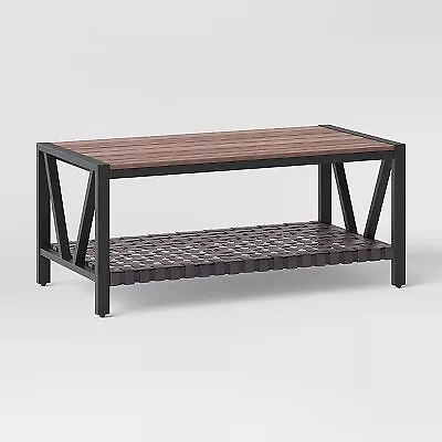 Oak Park Patio Coffee Table Outdoor Furniture - Dark Brown - Threshold • $68.99