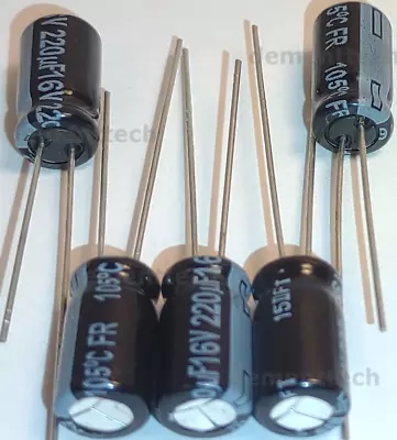 $2.19 • Buy 5x 220uF 16v Panasonic FR Low-ESR Impedance 105C Radial Capacitors Caps 6.3mm
