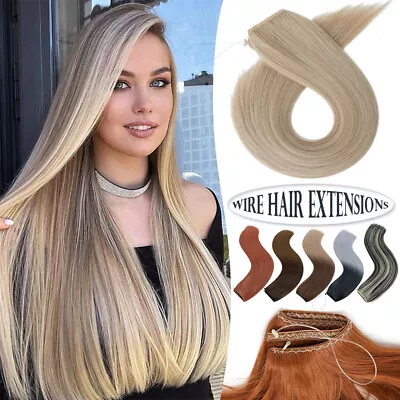 Miracle Wire In Hair Extensions Elastic Band Secret Ring Thick Wavy Straight USA • $13.40