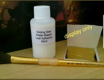 Professional Metal Leaf Acrylic Adhesive. 15ml Size Glue. Gold+Silver Gilding. • £4.80