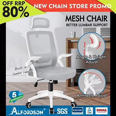 ALFORDSON Mesh Office Chair Executive Seat Tilt Fabric Gaming Racing Computer • $82.85