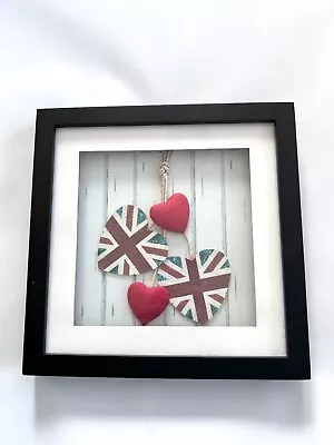 3D Union Jack Heart Picture In Frame • £6