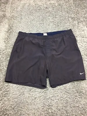 Vintage Nike Swim Trunks Mens Size XL Blue Stretch Shorts • $16.88