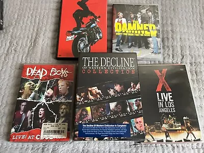Lot Of 5 DVD The Decline Of Western Civilization NEW Dead Boys Damned  X Live • $29