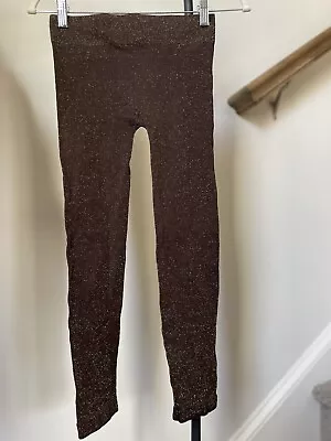 Brown Leggings Glitter Pull On Women's L • $1