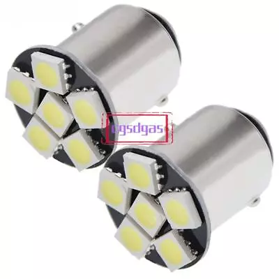 2 X 6V 6 Volt 1157 BAY15D 1154 6 SMD LED White Car Bulb Tail Brake Stop Light DC • $8.99