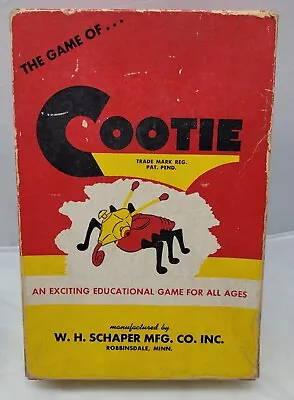 Vtg 1949 Cootie Game Schaper Complete Original Box No Missing Parts W.H. Schaper • $27.50
