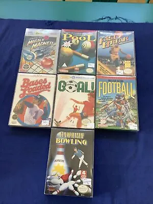 Lot Of 7 Nintendo NES Games In Boxes Bases Goal! Fast Break Bowling See Pics • $150