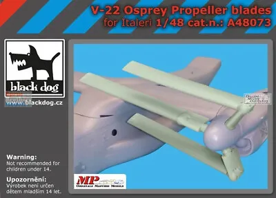 BLDA48073A 1:48 Black Dog V-22 Osprey Propeller Blades (ITA Kit) • $34.69