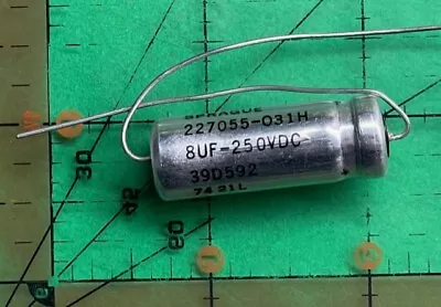 8uF 250v Sprague Axial Electrolytic Capacitor 39D805F250EE6 13mmx29mm Audio 2pcs • $13.08