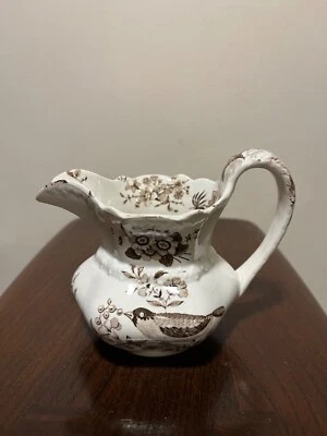 Antique Brown Transfer Printed Jug • £9.99