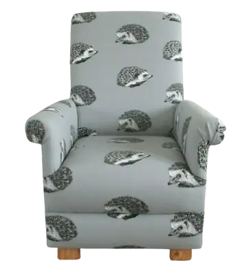 £114.85 • Buy Grey Kids Chair Children's Armchair Prestigious Hedgehogs Fabric Accent Animals