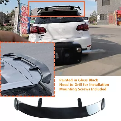 Universal Fits 2010-2014 Vw Golf Mk6 R Gti Rear Trunk Window Roof Spoiler Wing • $83.99