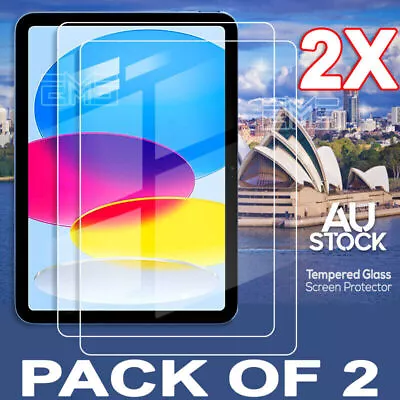 2X Tempered Glass Screen Protector For IPad 10th 9th 8 7th 6th 5th Gen Air 5 4th • $12.49