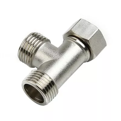 G1/2  Diverter 3Way T-Type Adapter Water Valve For Toilet Bidet Bath Shower-Head • $10.50