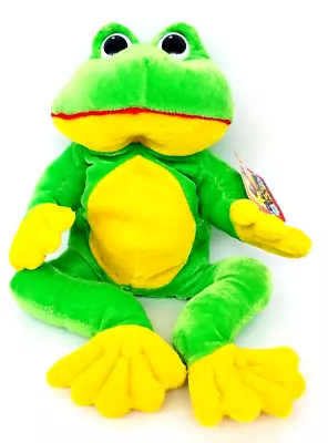 Vintage Carousel Toy Frog Plush Stuffed 8  New With Tag • $9.95