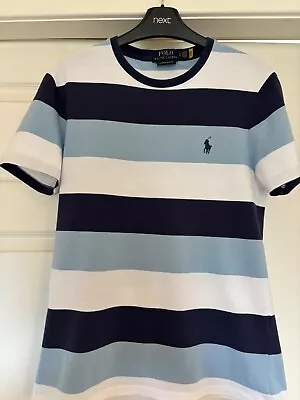 Striped Custom Slim Fit Ralph Lauren Crew Neck T-shirt • £10