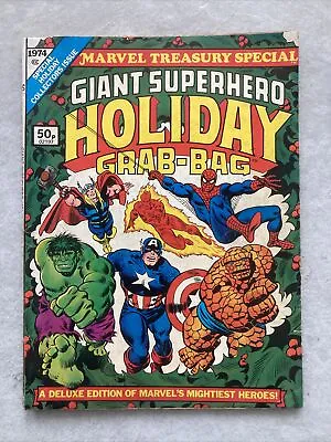 Marvel Treasury Edition Giant Superhero Holiday Grab Bag Vintage Comic 1974 Fair • £22.99