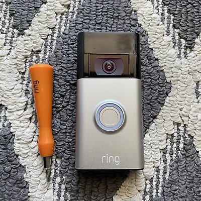 Ring Video Doorbell 2nd Generation Silver With Tool • $31