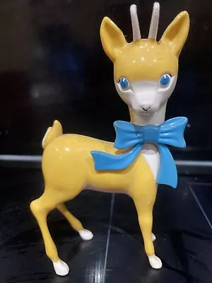 Vintage 6” Babycham Bambi Plastic Figurine Deer Figure 1960s Pub Bar Advertising • £17