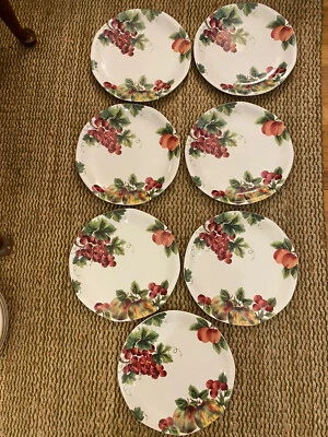 Royal Doulton Vintage Grape 7 Dinner Plates 10.5  • £46.64
