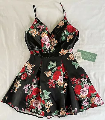 B. Smart Women's Black Red Floral Dress Size 9 • $15