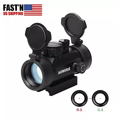 1X30 Hunting Scope Red Green Dot Sight Reflex Riflescope W/ 22mm/11mm Rail Mount • $20.90